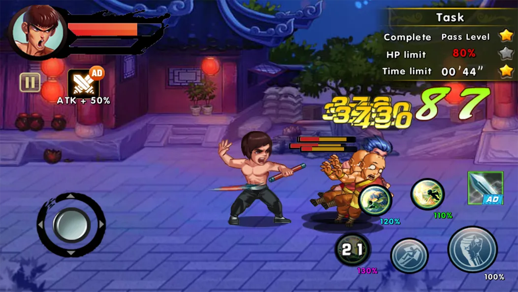 Kung Fu Attack: Final Fight (Кунгфу Атака)  [МОД Все открыто] Screenshot 3