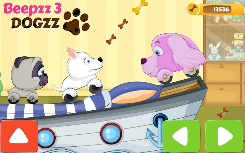 Racing games for kids - Dogs  [МОД Бесконечные монеты] Screenshot 1