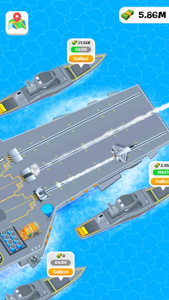 Idle Aircraft Carrier (Айдл Эйркрафт Кэрриер)  [МОД Меню] Screenshot 3