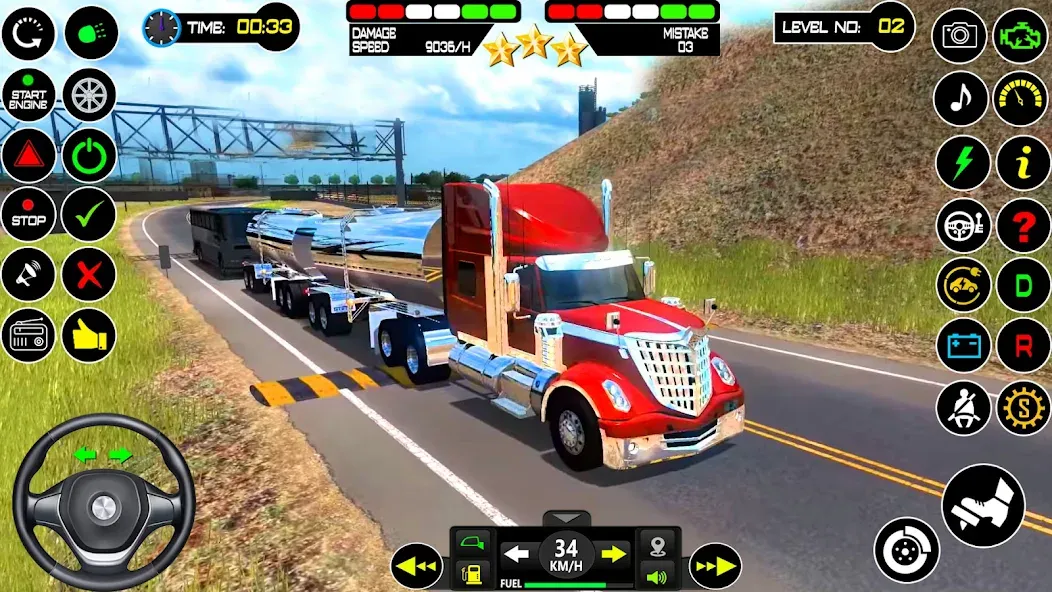 US Truck Driving Cargo Game 3D (Американский грузовик водителя)  [МОД Unlocked] Screenshot 3