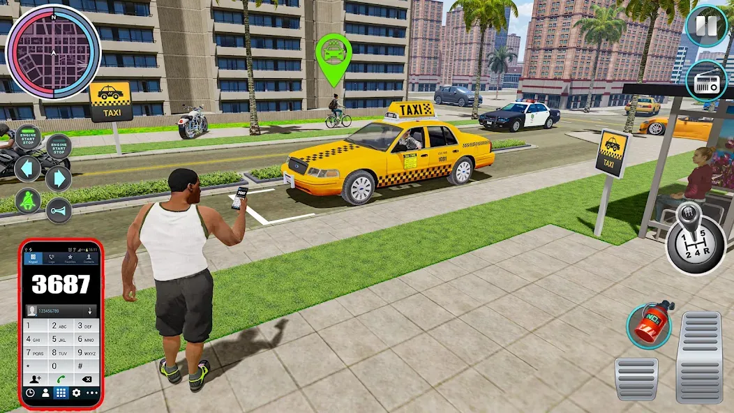 City Taxi Driving: Taxi Games  [МОД Menu] Screenshot 1