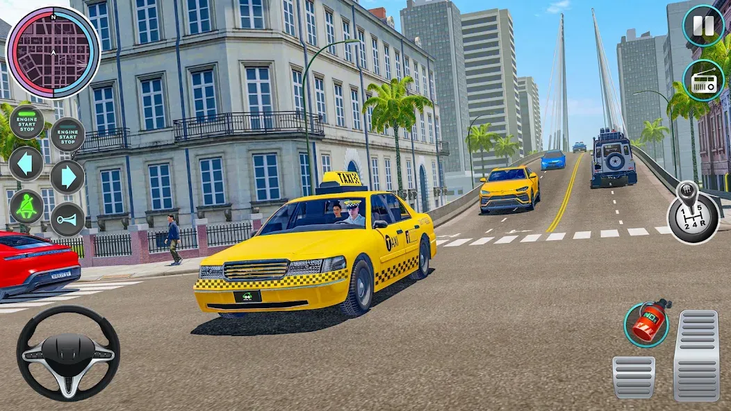 City Taxi Driving: Taxi Games  [МОД Menu] Screenshot 4