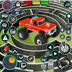 Скачать взлом Monster Truck Maze Puzzle Game [МОД Menu] на Андроид