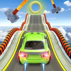 Скачать взлом Mega Ramp Car Stunts Race Game [МОД Unlimited Money] на Андроид