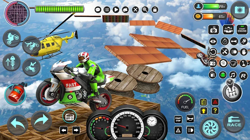 Mega Ramp Bike Stunts Games 3D  [МОД Меню] Screenshot 3