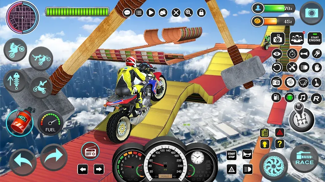 Mega Ramp Bike Stunts Games 3D  [МОД Меню] Screenshot 4