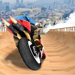 Скачать взлом Mega Ramp Bike Stunts Games 3D [МОД Меню] на Андроид