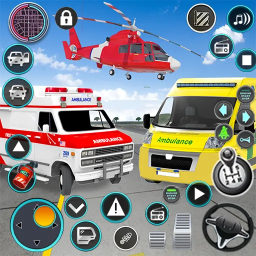 Heli Ambulance Simulator Game  [МОД Бесконечные монеты] Screenshot 1