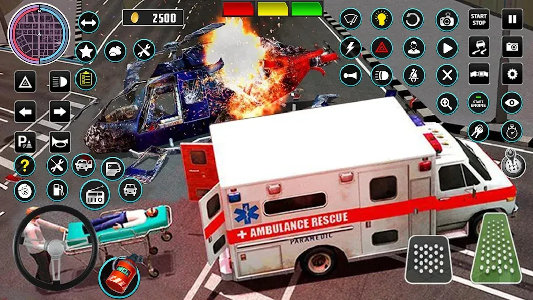 Heli Ambulance Simulator Game  [МОД Бесконечные монеты] Screenshot 4