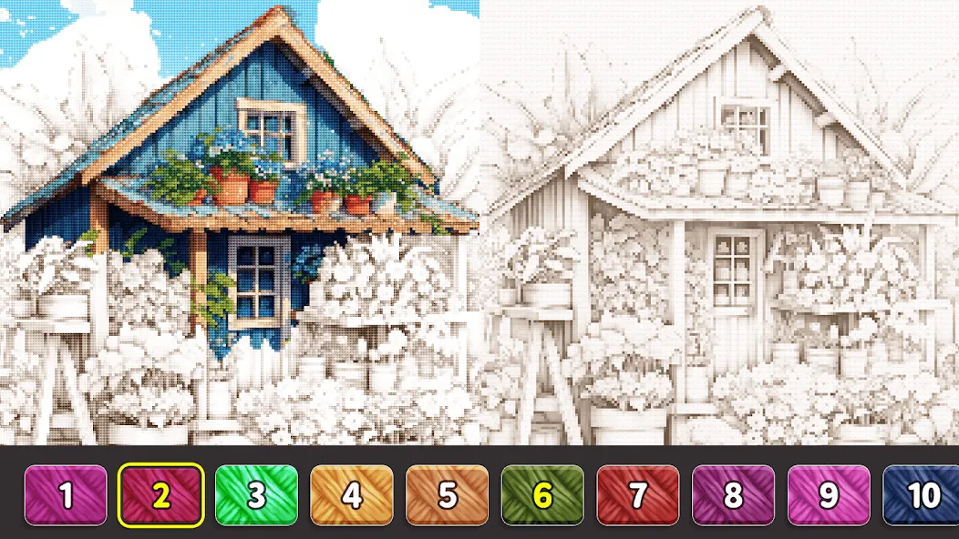 Cross Stitch: Color by Number  [МОД Бесконечные монеты] Screenshot 3