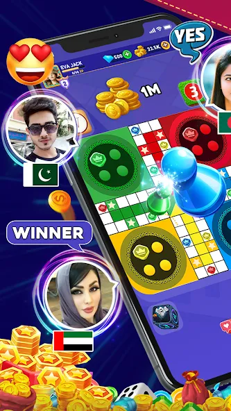 Online Ludo Game Multiplayer (Лудо Мастер Лудо Дайс Кинг)  [МОД Меню] Screenshot 4