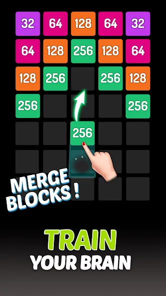 X2 Blocks - 2048 Number Game (Блоки)  [МОД Много монет] Screenshot 2