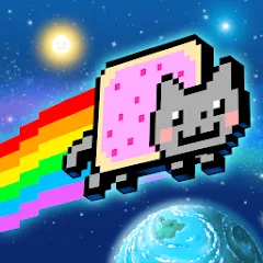 Скачать взлом Nyan Cat: Lost In Space (Нян Кэт)  [МОД Mega Pack] на Андроид