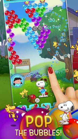 Bubble Shooter - Snoopy POP! (Бабл шутер)  [МОД Все открыто] Screenshot 1