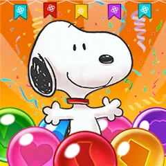 Скачать взлом Bubble Shooter - Snoopy POP! (Бабл шутер)  [МОД Все открыто] на Андроид