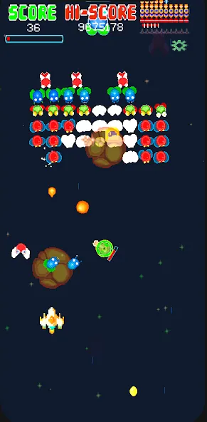 Galaxiga Retro Arcade Action (Галаксига Ретро Аркейд Экшн)  [МОД Menu] Screenshot 2