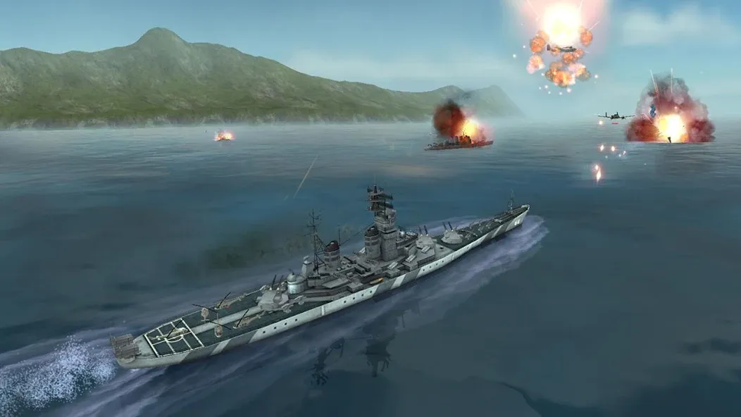 WARSHIP BATTLE:3D World War II  [МОД Много монет] Screenshot 2