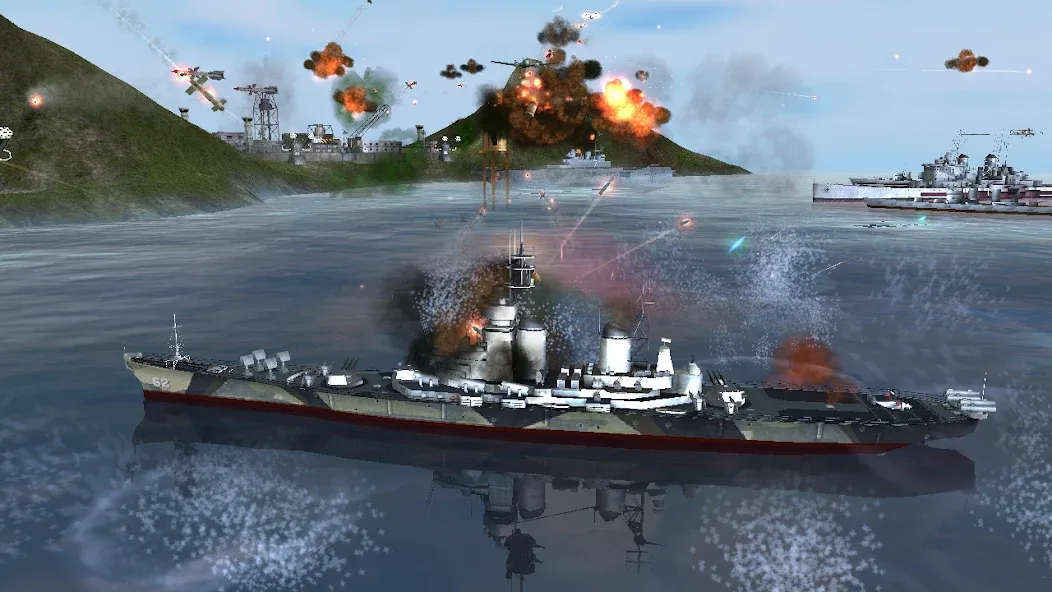 WARSHIP BATTLE:3D World War II  [МОД Много монет] Screenshot 3