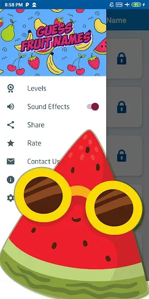 Guess the fruit name game  [МОД Много денег] Screenshot 5