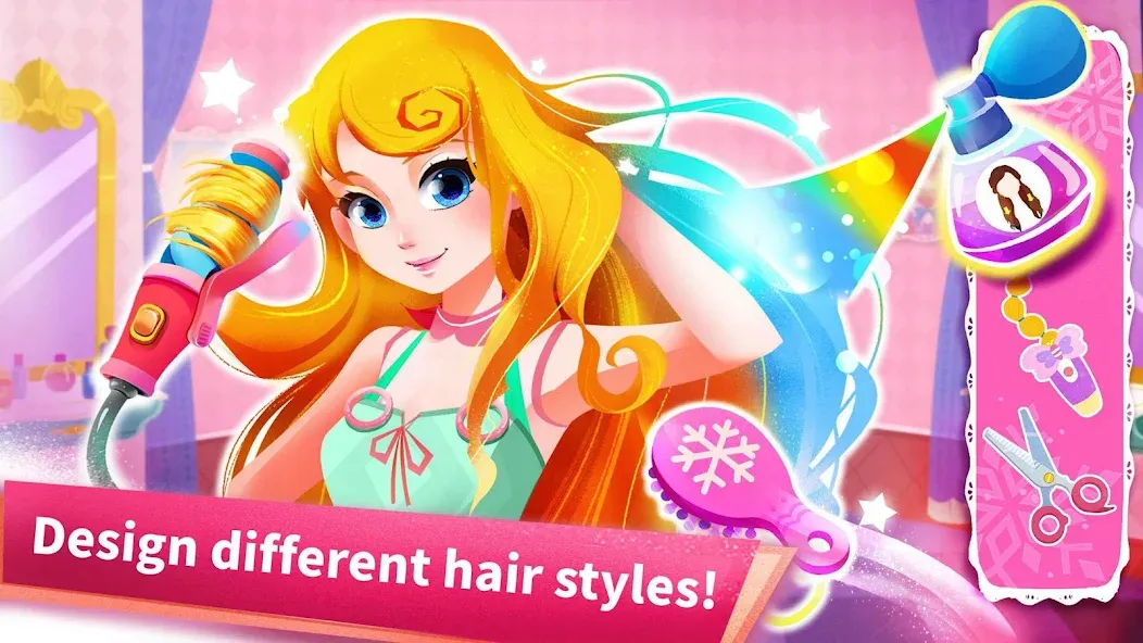 Little Panda: Princess Salon  [МОД Бесконечные монеты] Screenshot 3