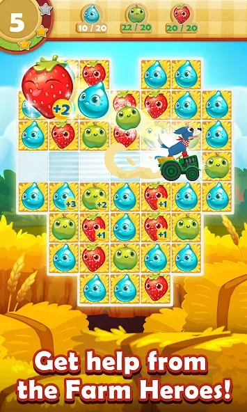 Farm Heroes Saga (Фарм Хероус Сага)  [МОД Mega Pack] Screenshot 3