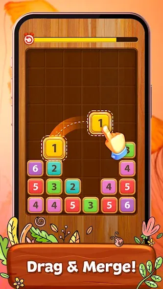 Merge Wood: Block Puzzle (Мерж Вуд)  [МОД Unlimited Money] Screenshot 1