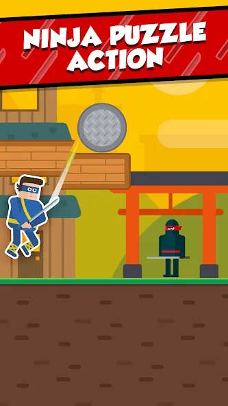 Mr Ninja - Slicey Puzzles (Мистер Ниндзя)  [МОД Бесконечные монеты] Screenshot 1