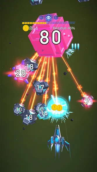 Dust Settle 3D - Galaxy Attack (Даст Сеттл 3Д)  [МОД Много денег] Screenshot 3