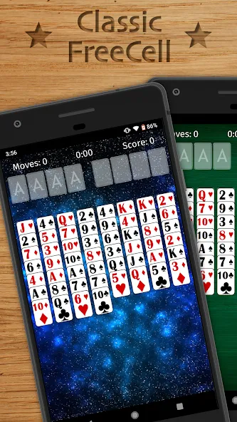 FreeCell Solitaire Classic (Фрисел Солитер Классик)  [МОД Все открыто] Screenshot 1