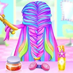 Скачать взлом Braided Hair Salon Girls Games  [МОД Много монет] на Андроид