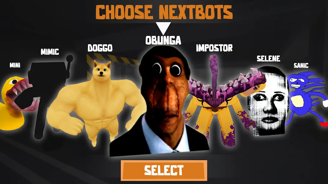 Nextbots: Obunga Chase Rooms (Некстботс)  [МОД Бесконечные деньги] Screenshot 1