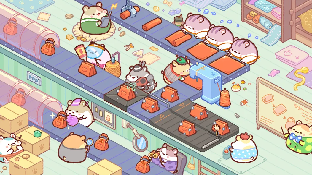 Hamster Bag Factory : Tycoon (Хэмстер сумка фабрика)  [МОД Mega Pack] Screenshot 2