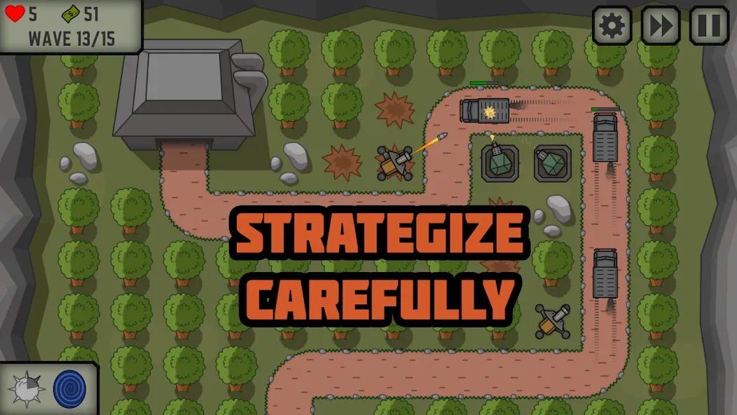 Tactical War: Tower Defense  [МОД Unlocked] Screenshot 1