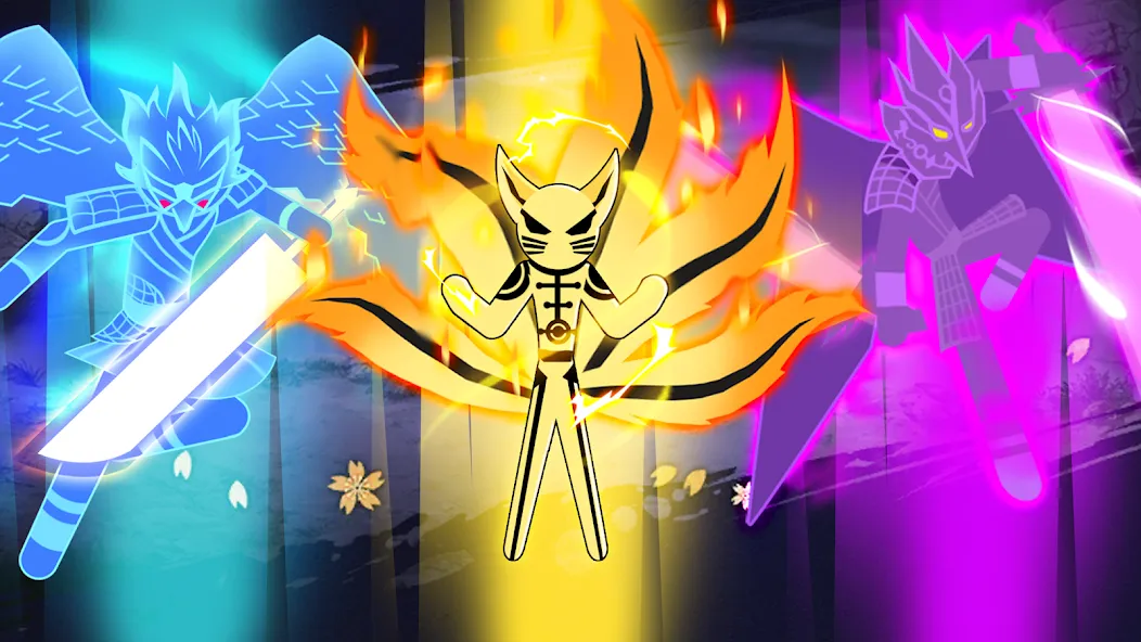 Stick Ninja Fight (Стикман Ниндзя Файт)  [МОД Меню] Screenshot 3