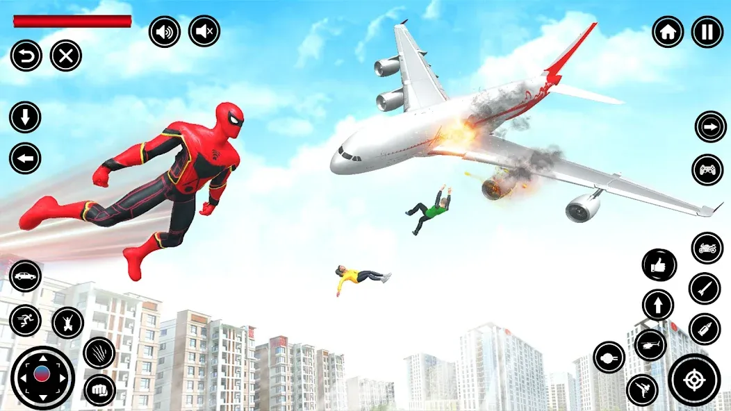 Flying Spider Rope Hero Fight (Флайинг Спайдер Роп Хиро Файт)  [МОД Mega Pack] Screenshot 1