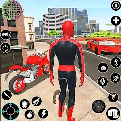 Скачать взлом Flying Spider Rope Hero Fight (Флайинг Спайдер Роп Хиро Файт)  [МОД Mega Pack] на Андроид