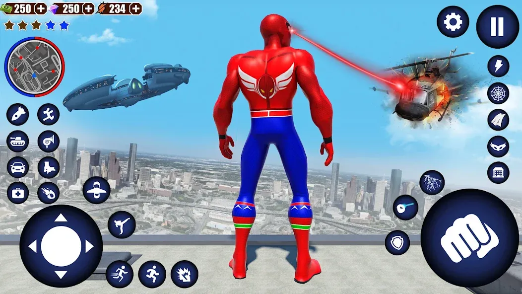 Flying Superhero Robot Games (Флайинг Супергерой Робот Игры)  [МОД Unlocked] Screenshot 3