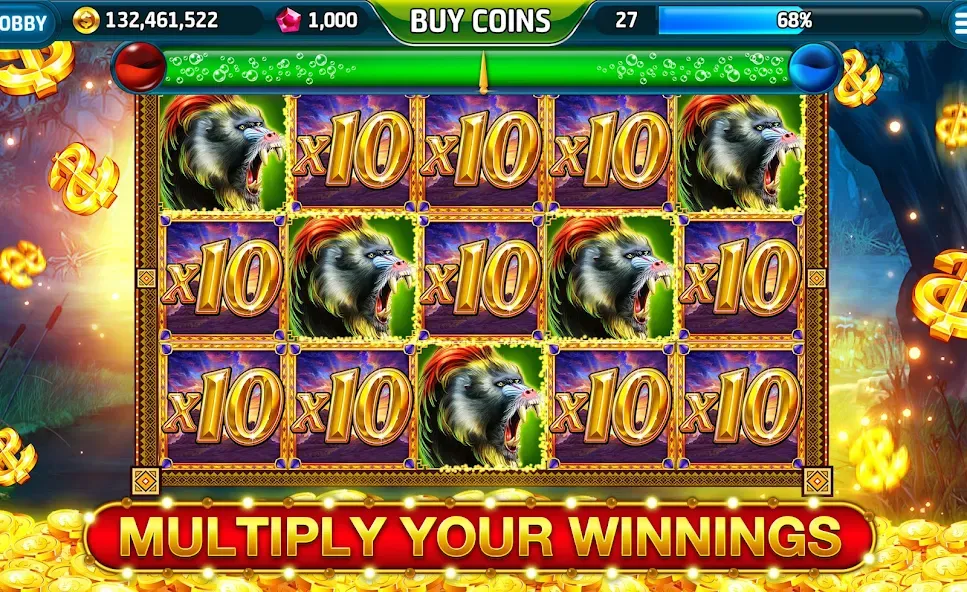 Ape Slots: Vegas Casino Deluxe  [МОД Много денег] Screenshot 4