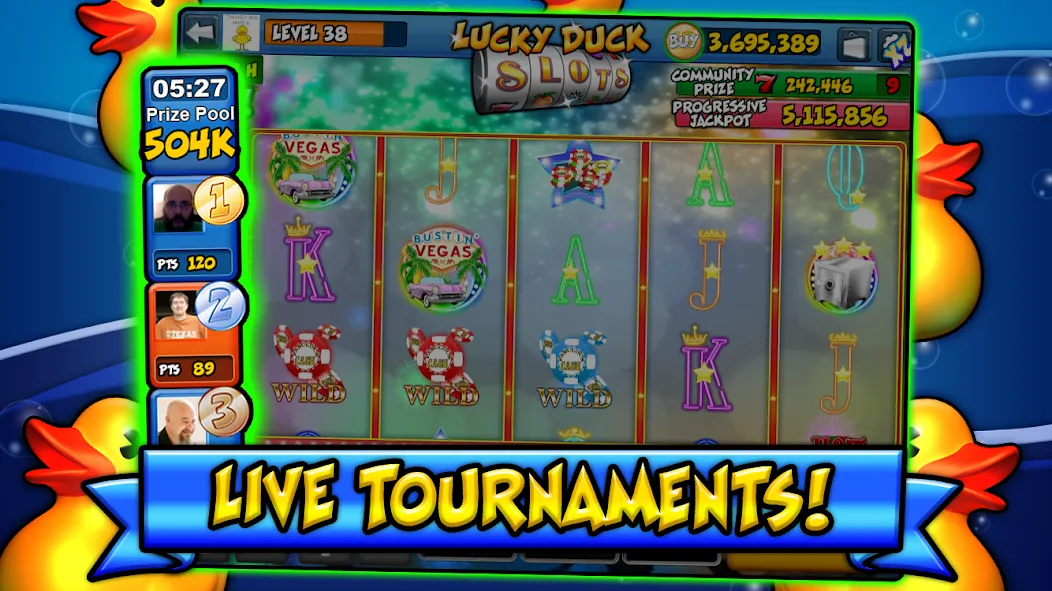 Lucky Duck Slots (Лаки Дак Слотс)  [МОД Бесконечные монеты] Screenshot 3