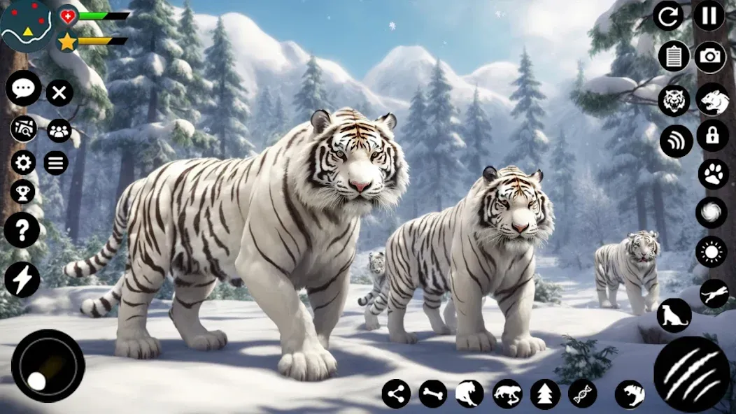 Arctic White Tiger Family Sim  [МОД Много денег] Screenshot 3