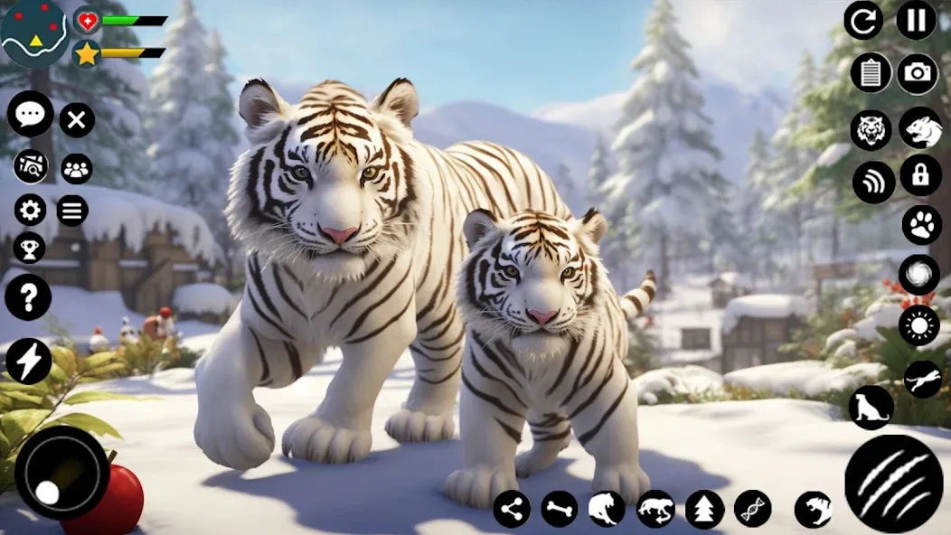 Arctic White Tiger Family Sim  [МОД Много денег] Screenshot 5