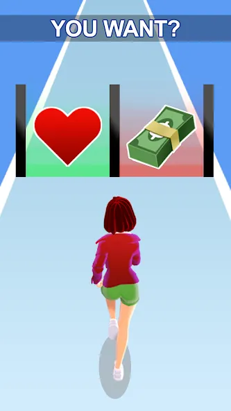 Girl Run 3D - Fun Running Game (девушка бежит)  [МОД Mega Pack] Screenshot 1