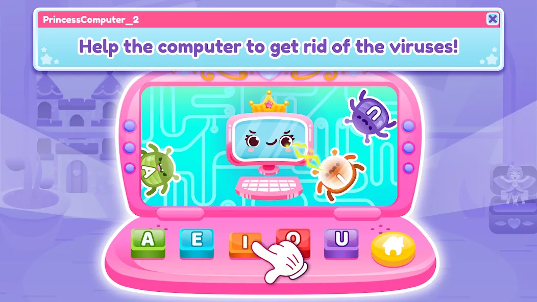 Princess Computer 2 Girl Games  [МОД Много монет] Screenshot 2