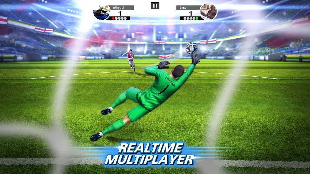 Football Strike: Online Soccer (Футбольный забастовка)  [МОД Много монет] Screenshot 2