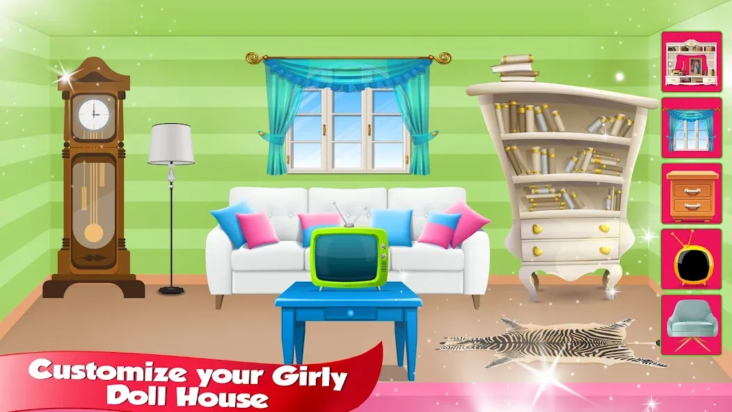 Girl Doll House Design & Clean  [МОД Бесконечные монеты] Screenshot 5