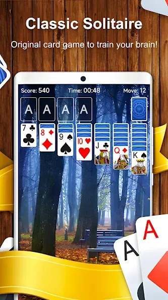 Solitaire Card Game (Солитер карточная игра)  [МОД Mega Pack] Screenshot 2