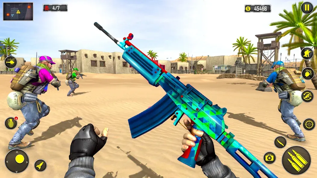 Fps Shooting Strike: Gun Games  [МОД Unlocked] Screenshot 1