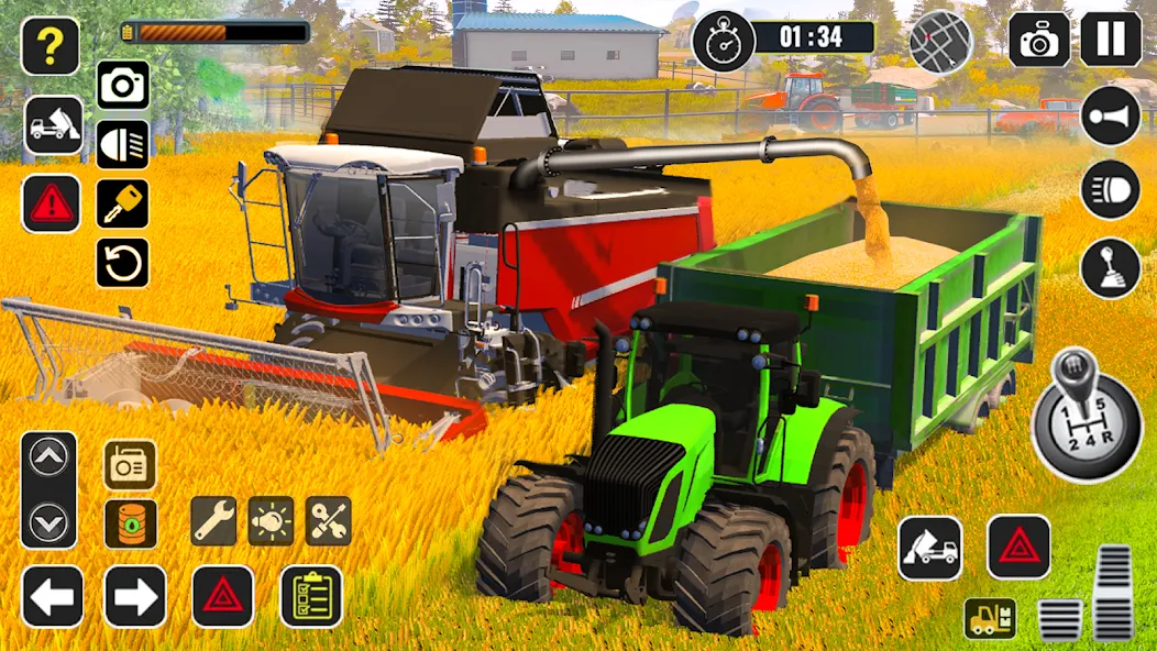 Tractor Farming Game Harvester  [МОД Бесконечные деньги] Screenshot 1