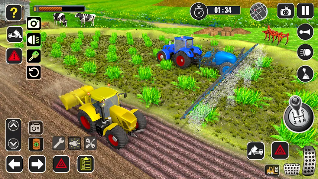 Tractor Farming Game Harvester  [МОД Бесконечные деньги] Screenshot 2