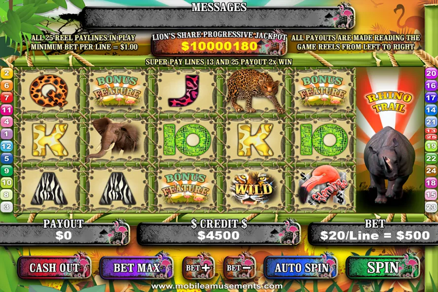 Flamingo Safari Slots (Фламинго Сафари Слоты)  [МОД Unlimited Money] Screenshot 1